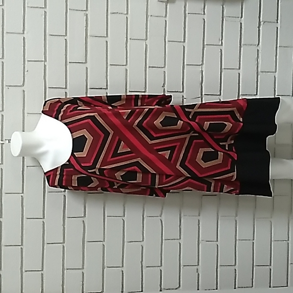 NY Collection Multicolor Criss Cross Back Dress. Size 1X NWT - Picture 1 of 10